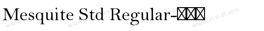 Mesquite Std Regular字体转换